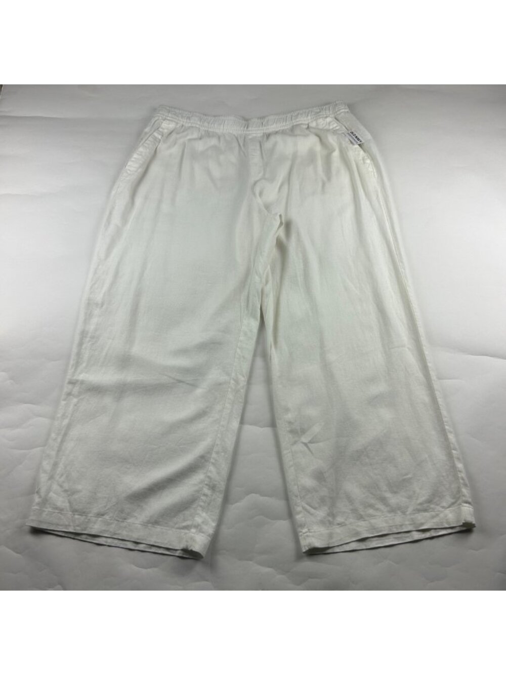 Old Navy White Linen Blend Wide Leg Lounge Pant XL New